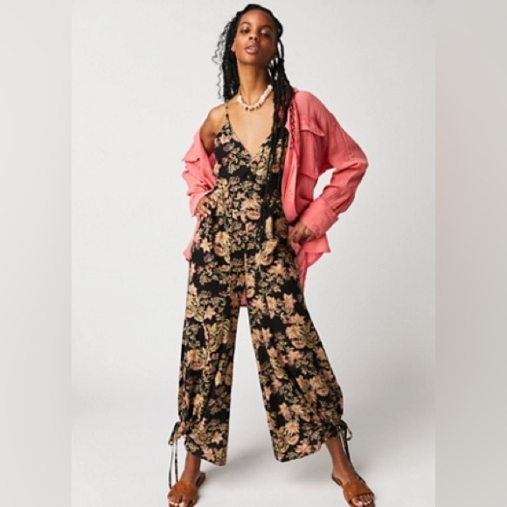 Free People Stand Out Printed Jumpsuit romper - Picture 4 of 8